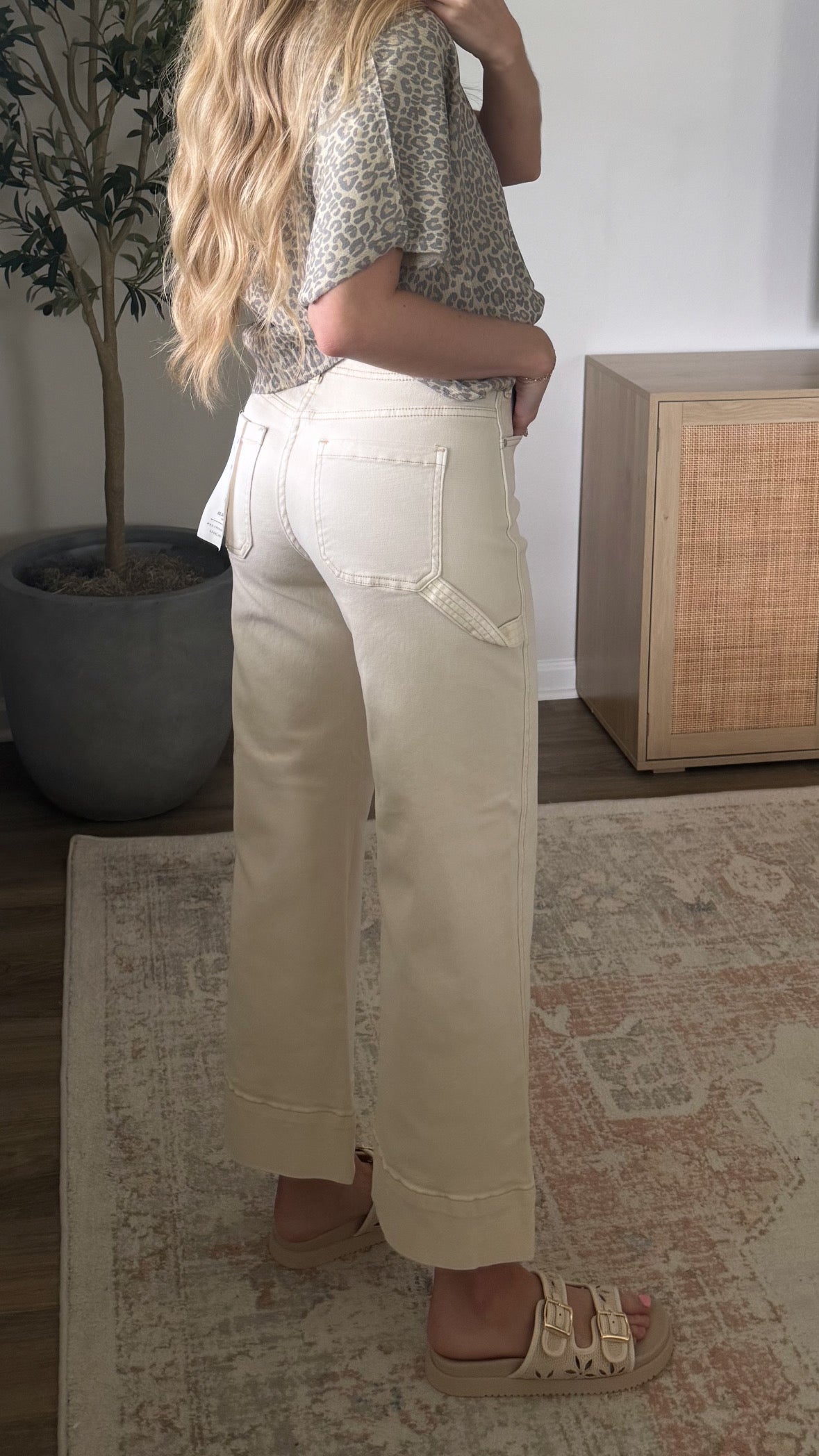 Comfort Wide Leg Denim / Cream