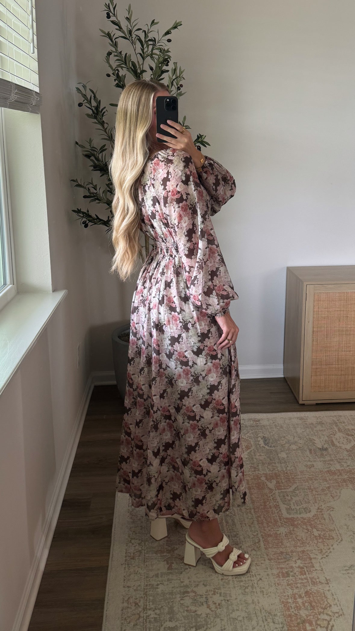 Autumn Floral Maxi Dress
