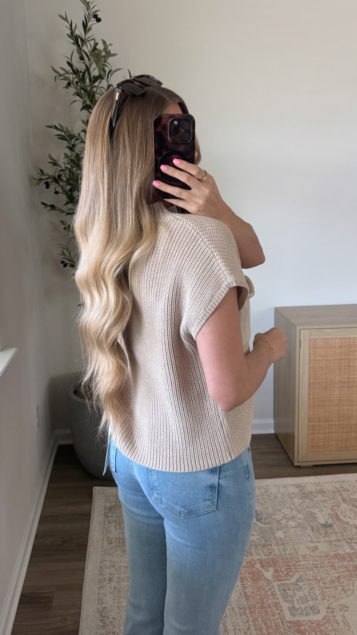 Kristen Mock Neck Sweater / Tan