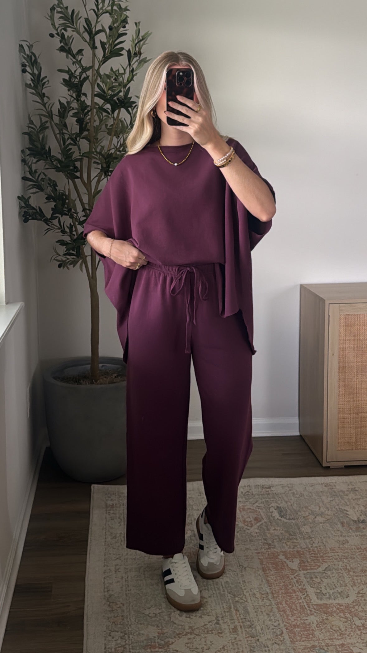 Amelia Lounge Pants / Dark Plum