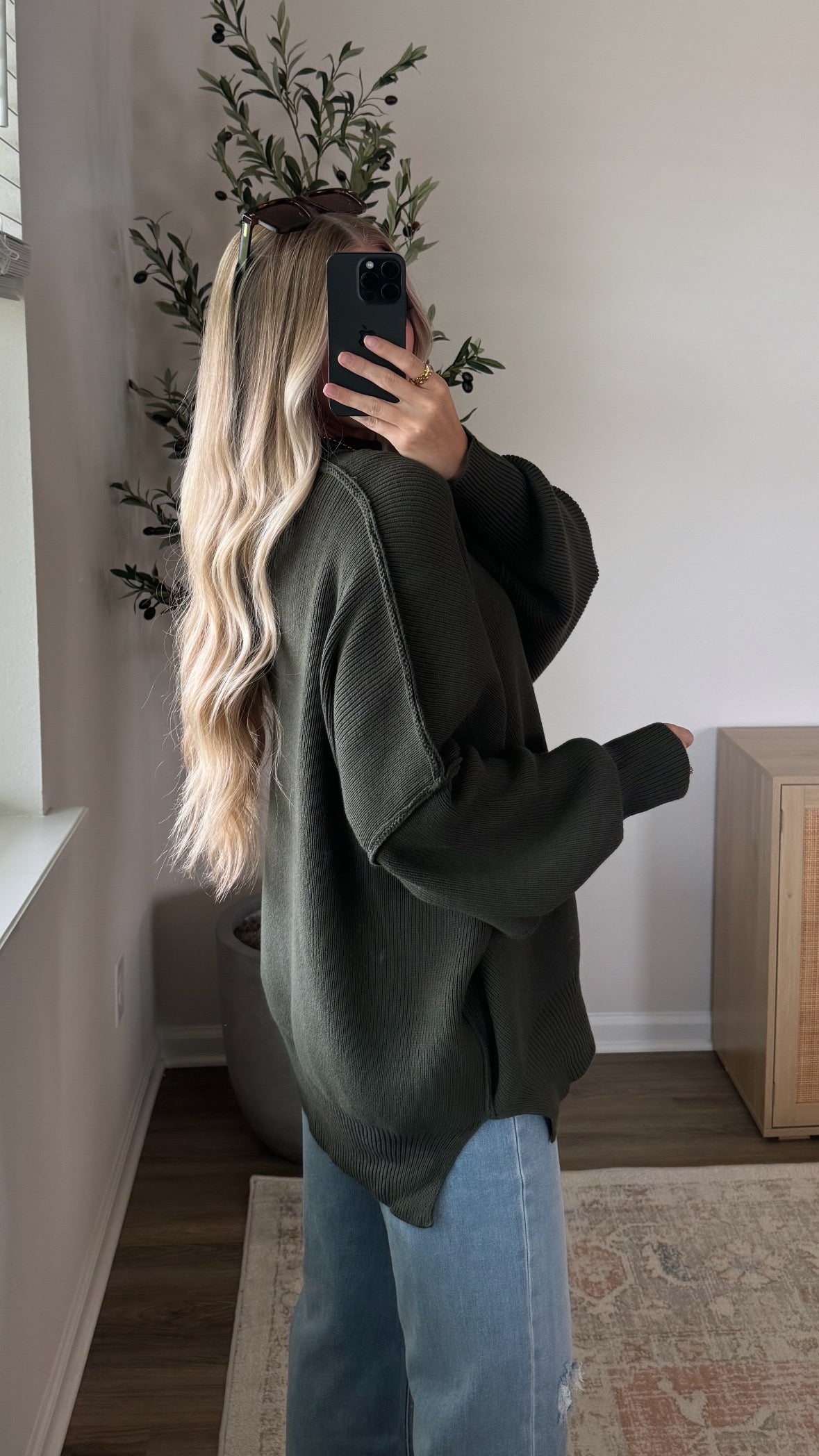 Oversized Essential Knit / Olive