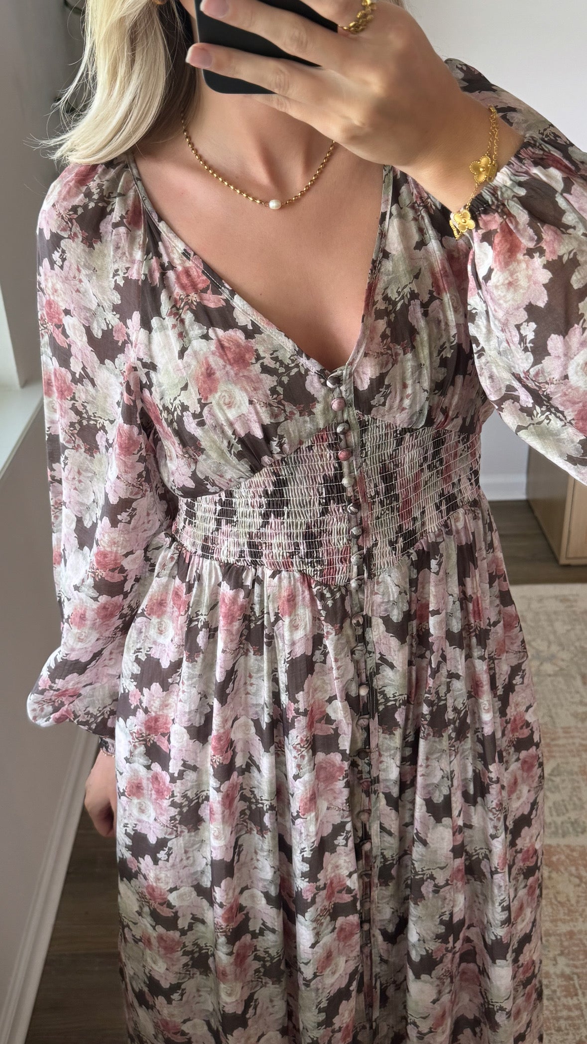 Autumn Floral Maxi Dress
