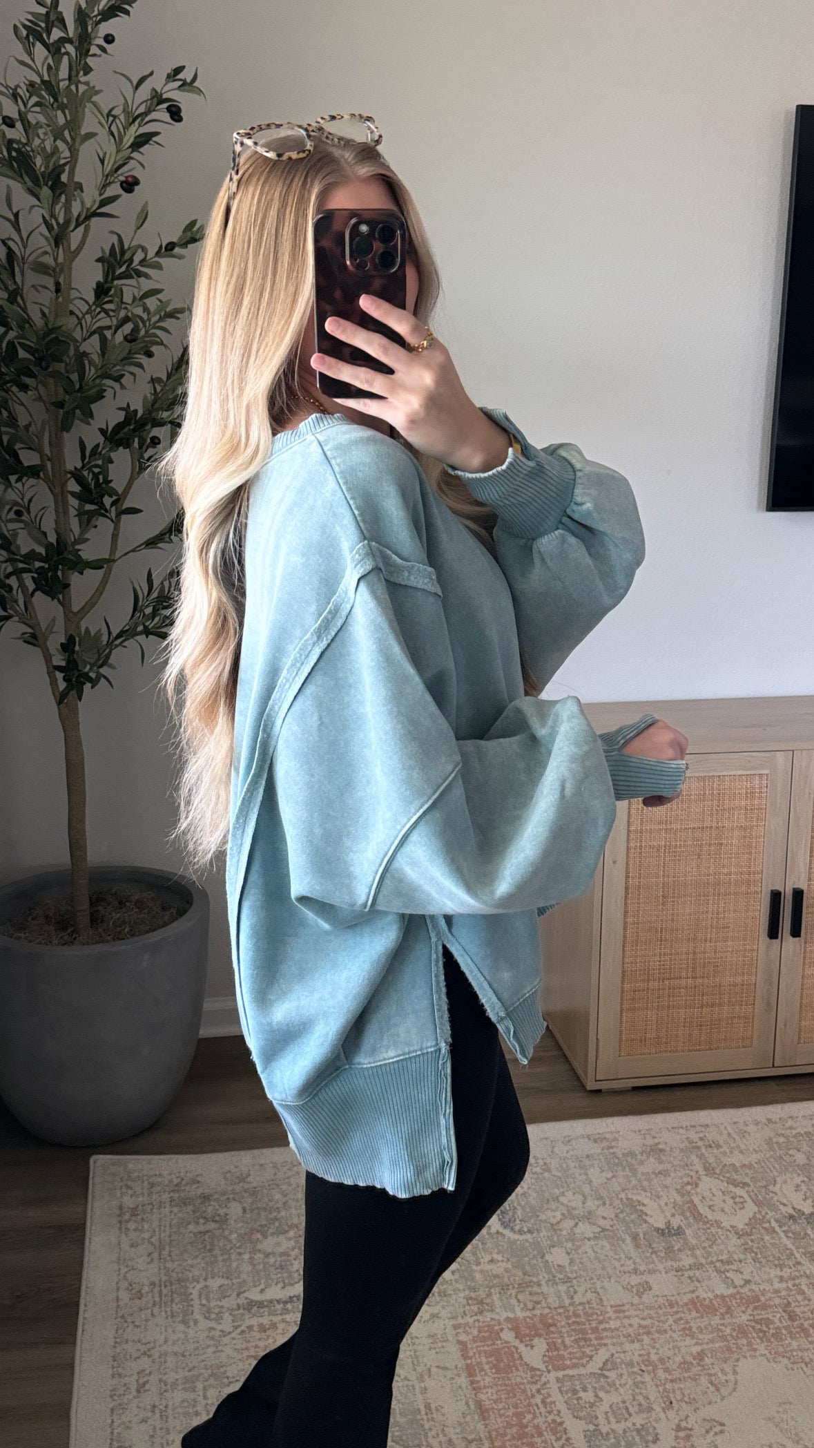 Free Spirit Fleece Pullover / Light Blue