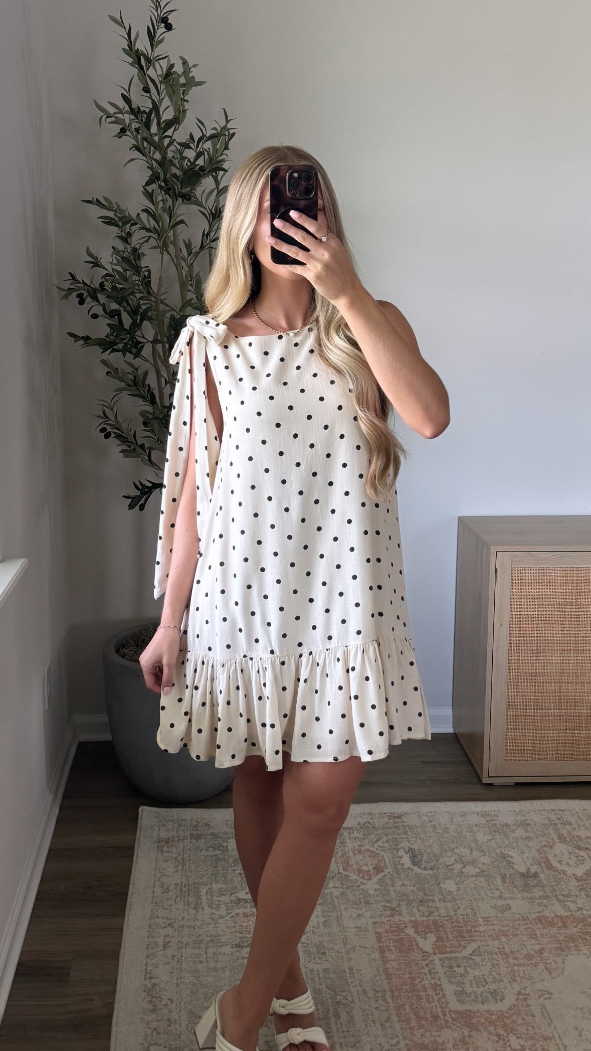 Polka Dot Mini Dress / Cream + Black – KAE Clothing