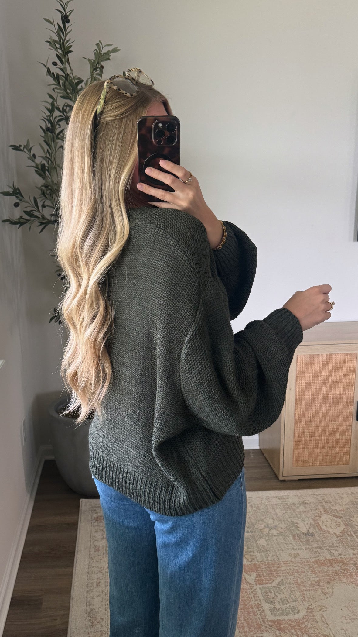 Jayla Knit Sweater / Dark Olive