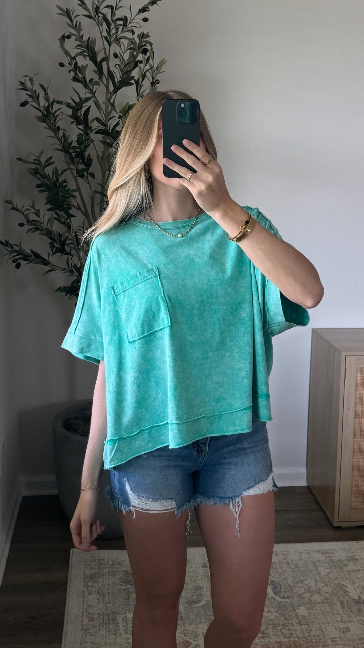 3 Colors / Camryn Cropped Tee