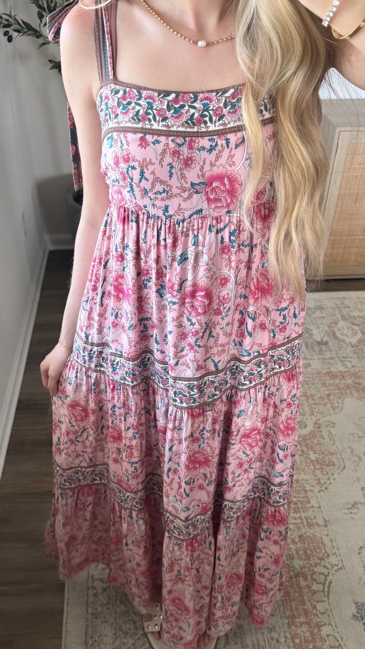 Wildflower Maxi Dress / Pink