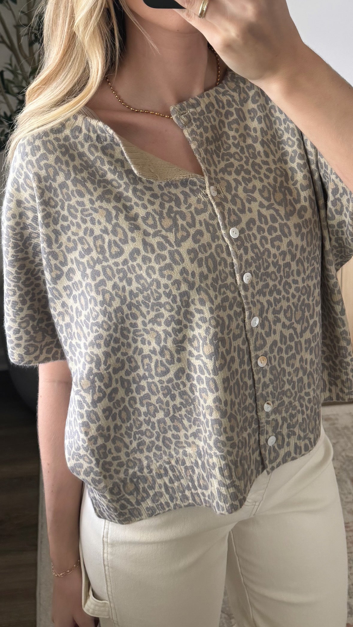 Leopard Sweater Vest