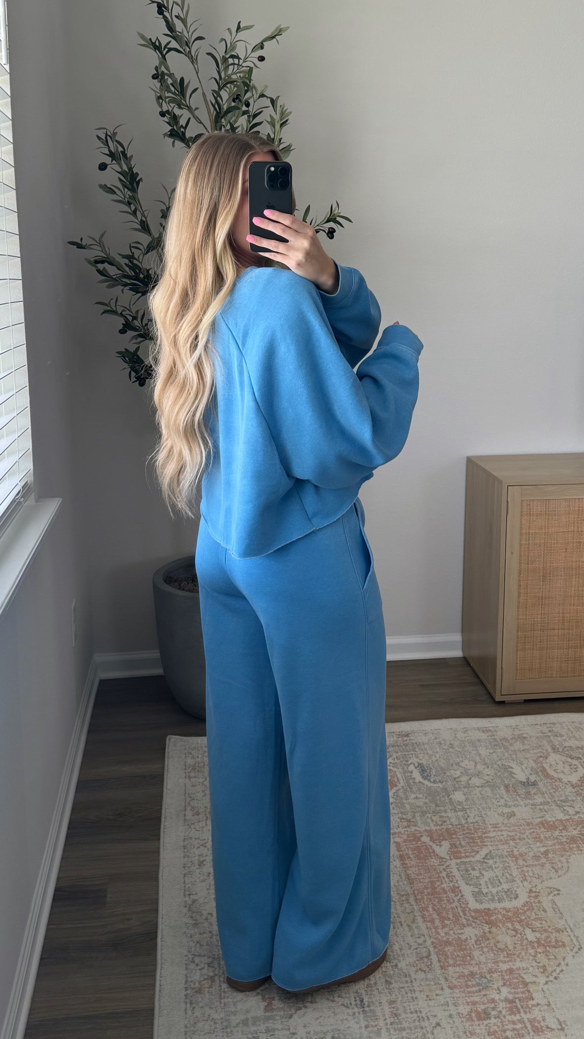 Wide Leg Lounge Set / Blue