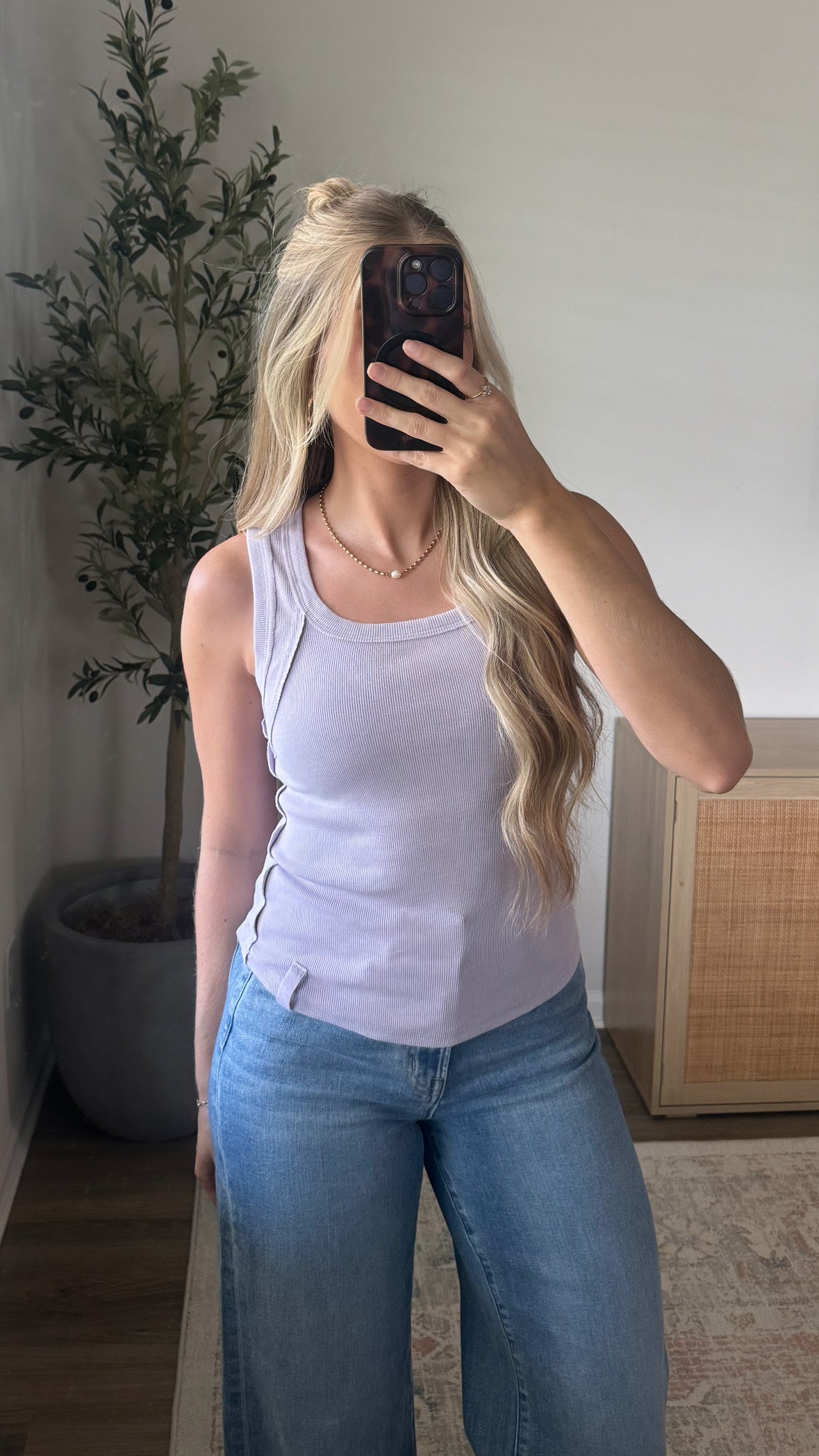 Mineral Washed Tank / Lavender