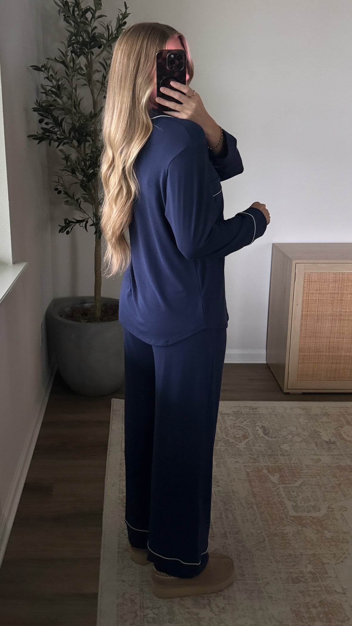 Butter Pajama Set / Navy Blue