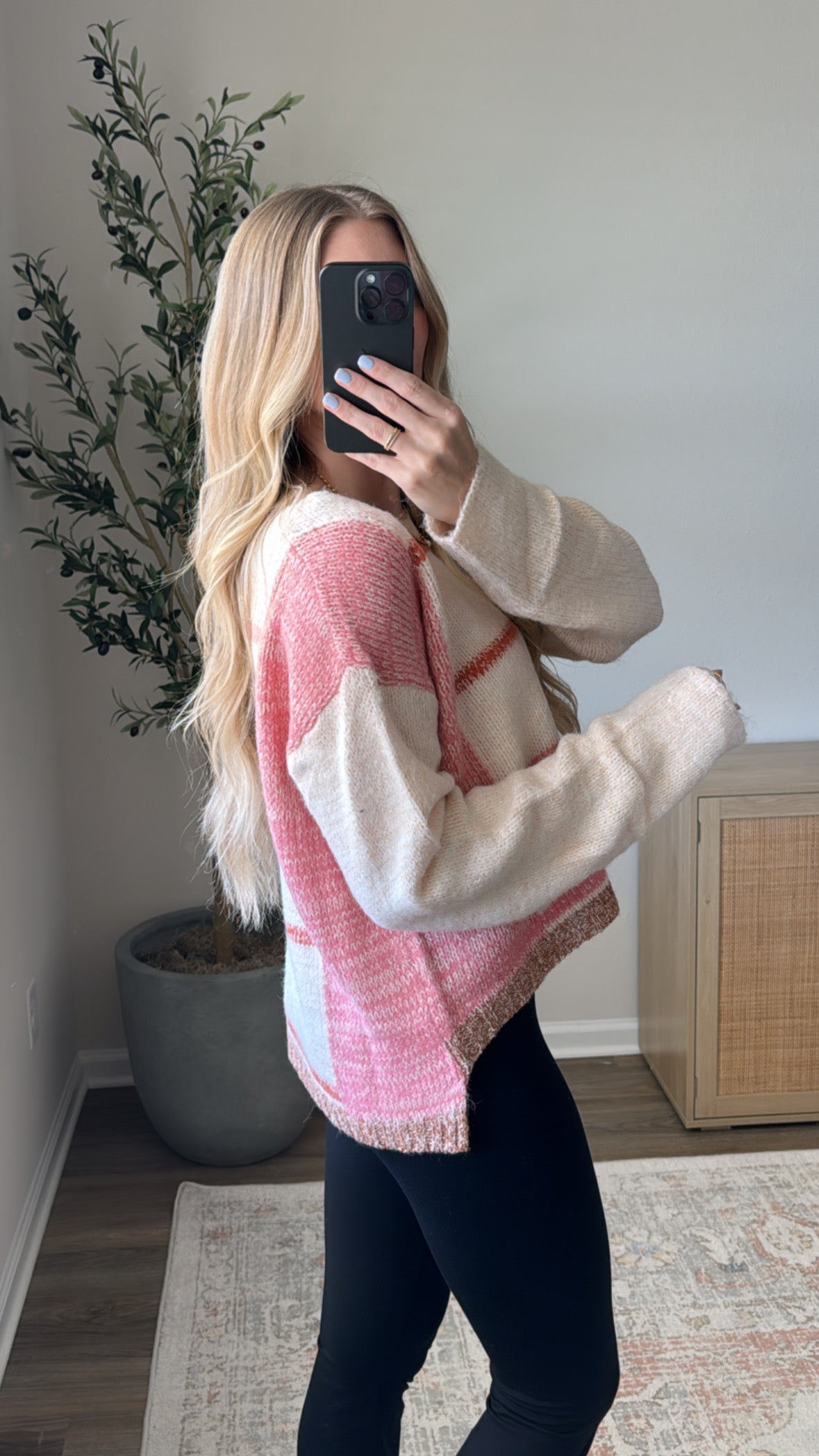 Ava Striped Sweater / Pink