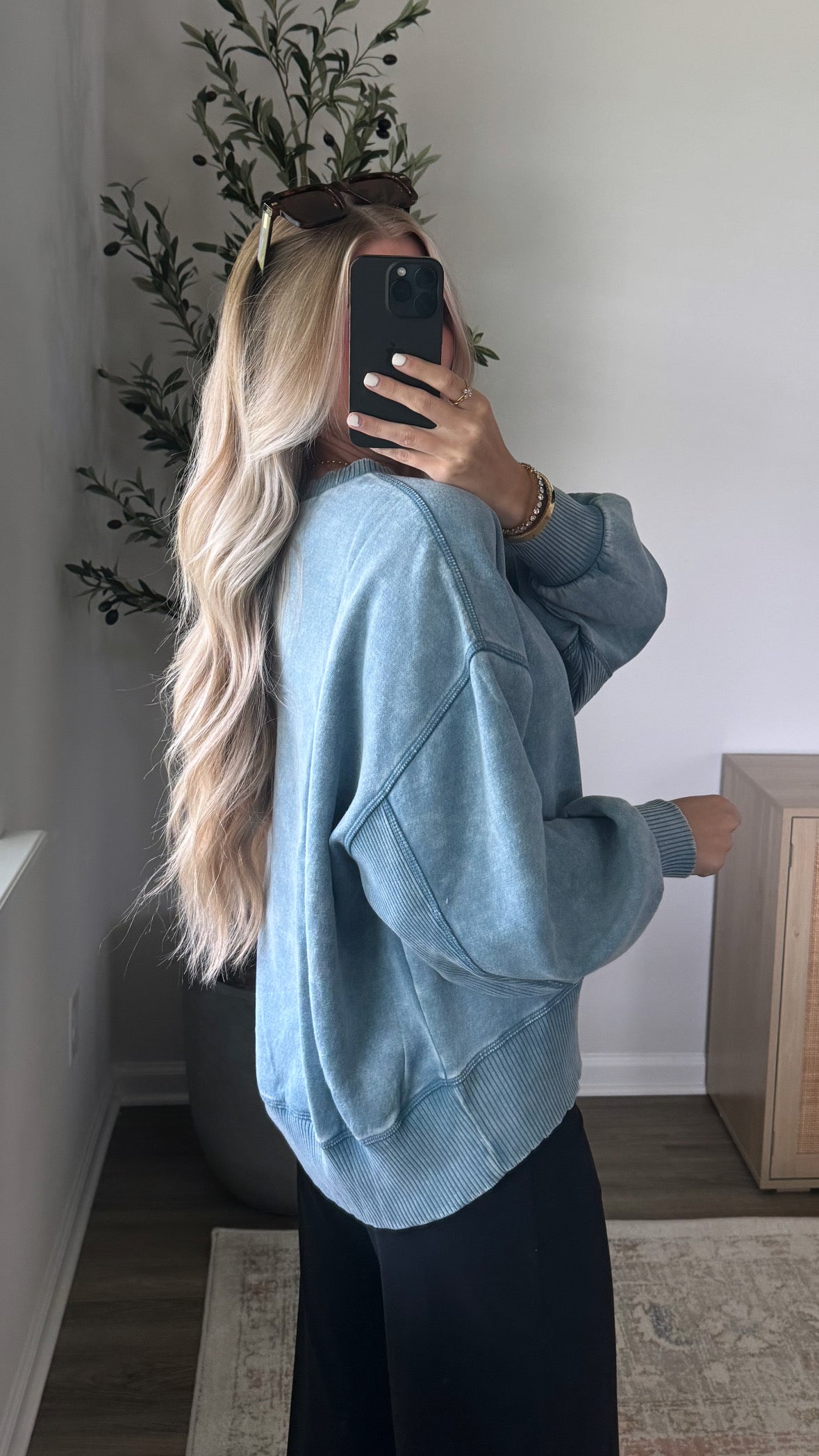Autumn Fleece Pullover / Light Blue