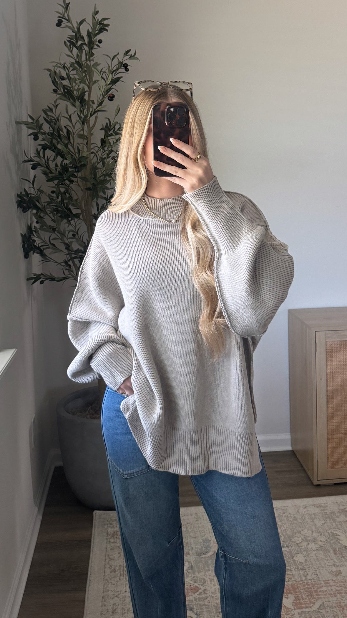 Oversized Essential Knit / Heather Oat
