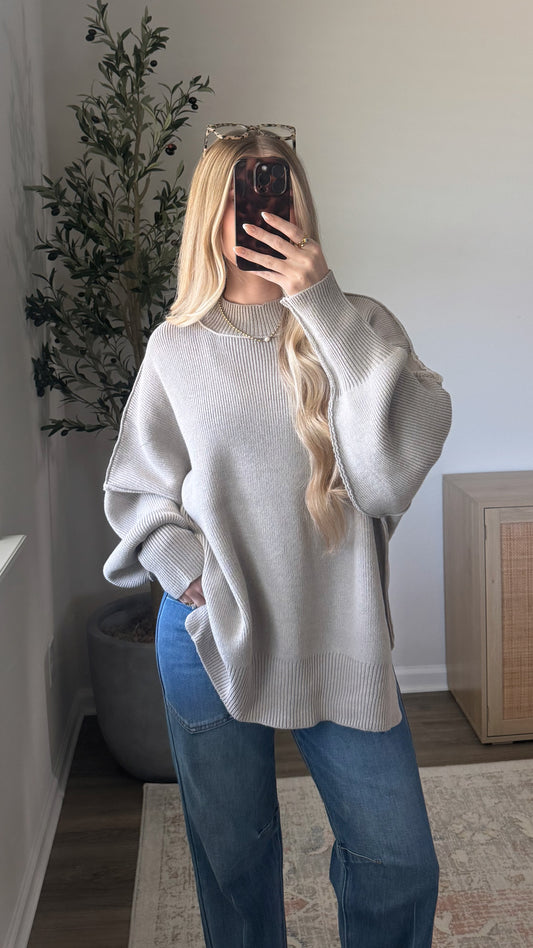 Oversized Essential Knit / Heather Oat