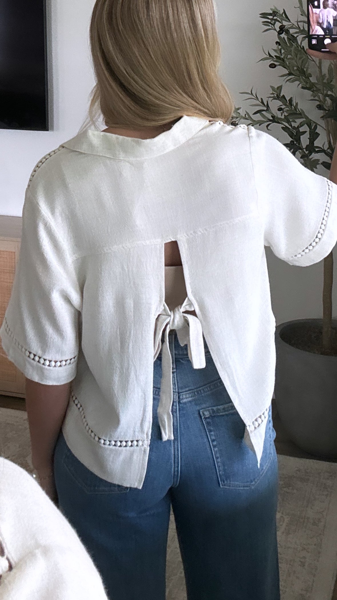 Audrey Linen Top / Natural
