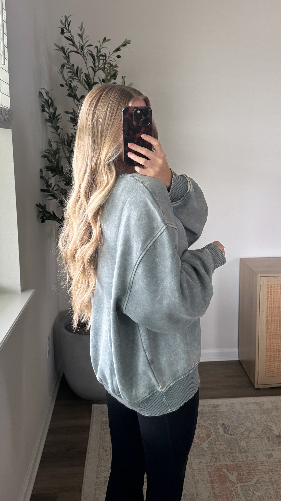 Cozy Fleece Pullover / Jade