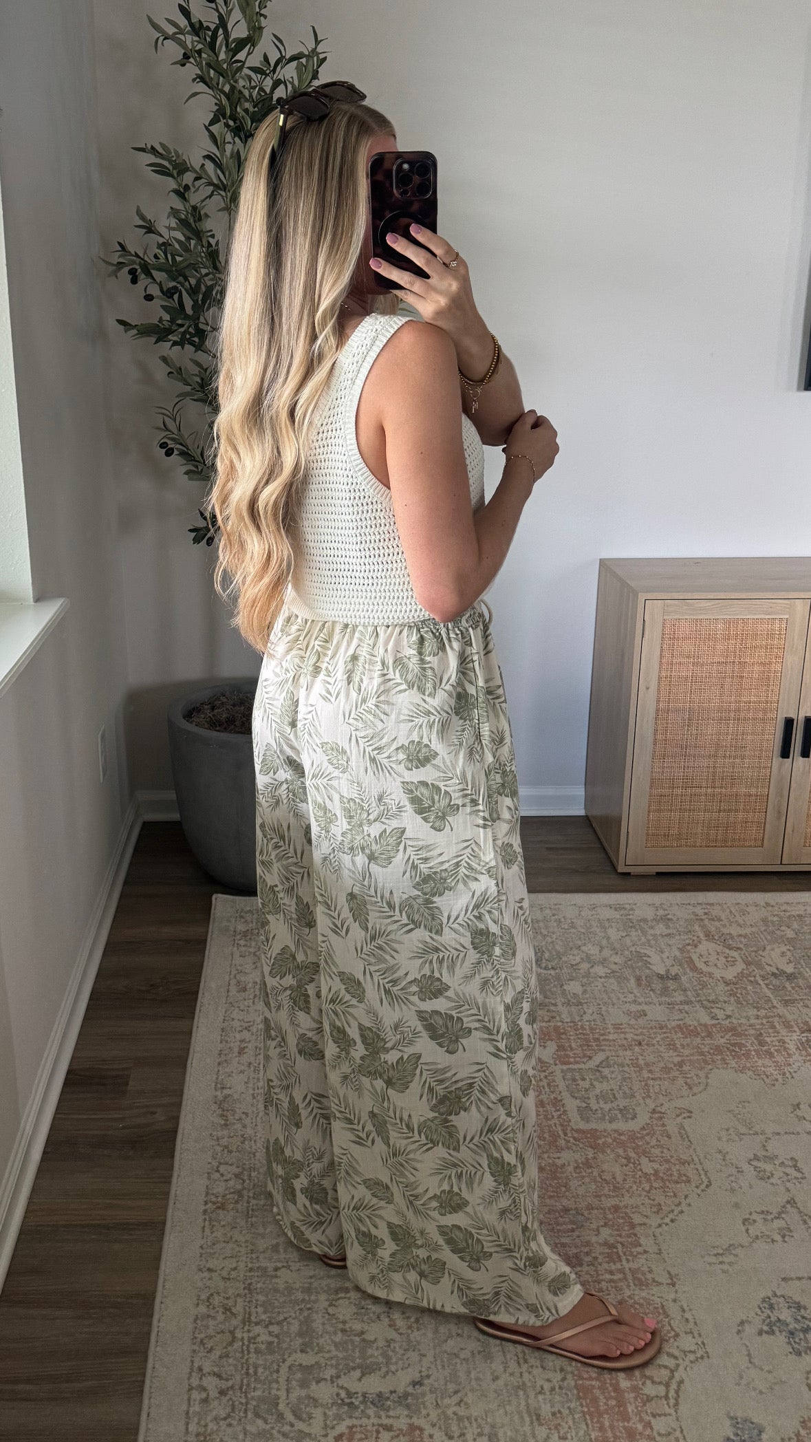 Palm Leaf Pants / Green