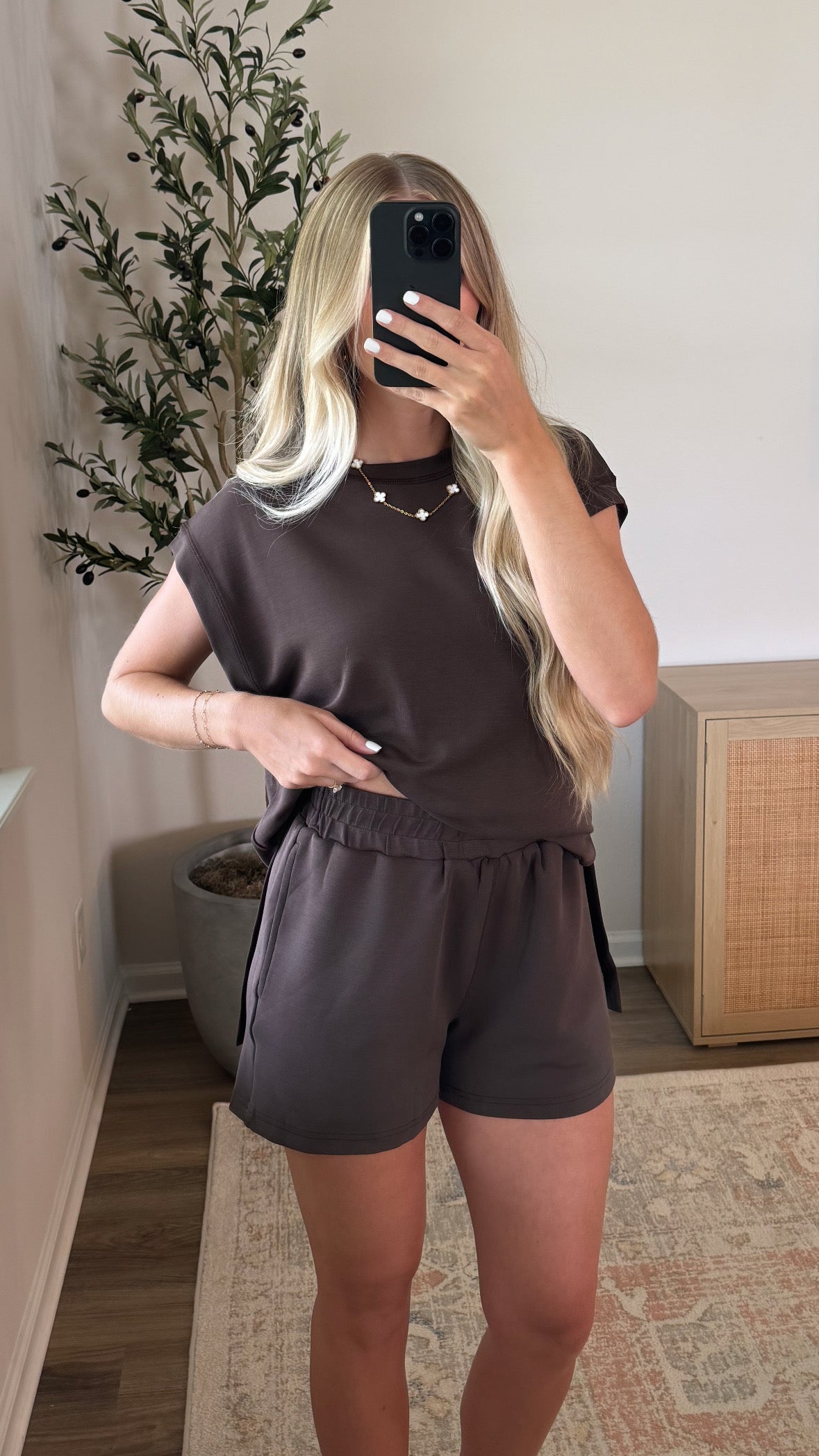 Malibu Scuba Shorts Set / Chocolate