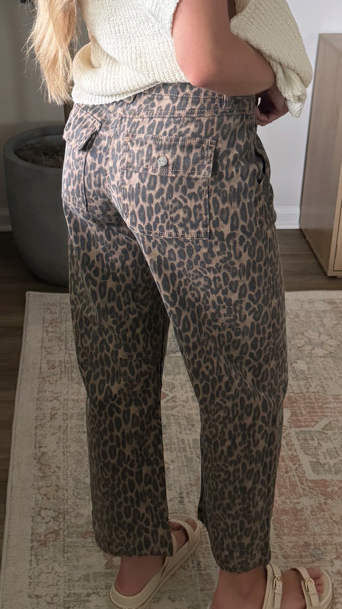 Comfort Cropped Denim / Leopard