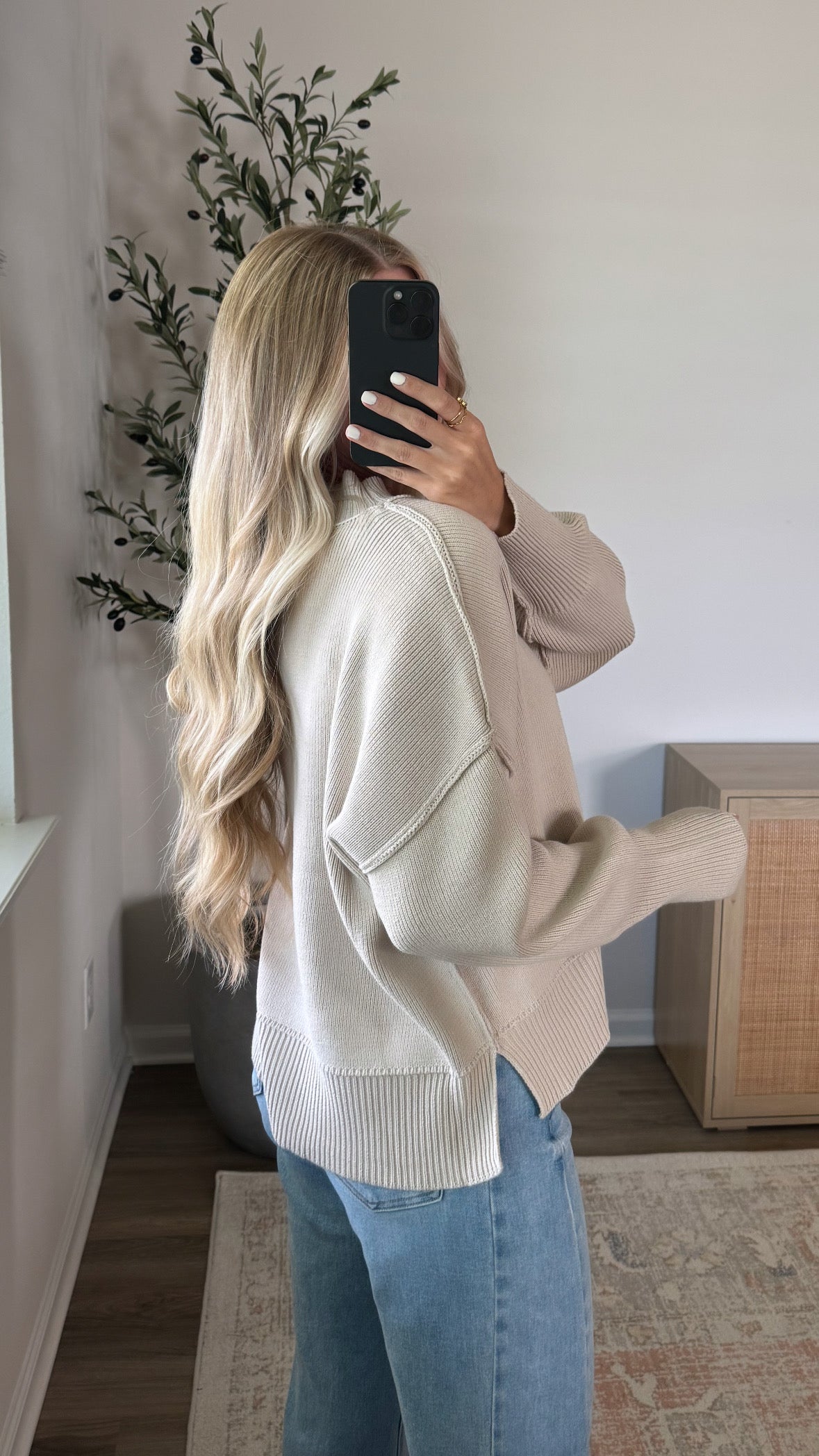 Cropped Essential Knit / Sand