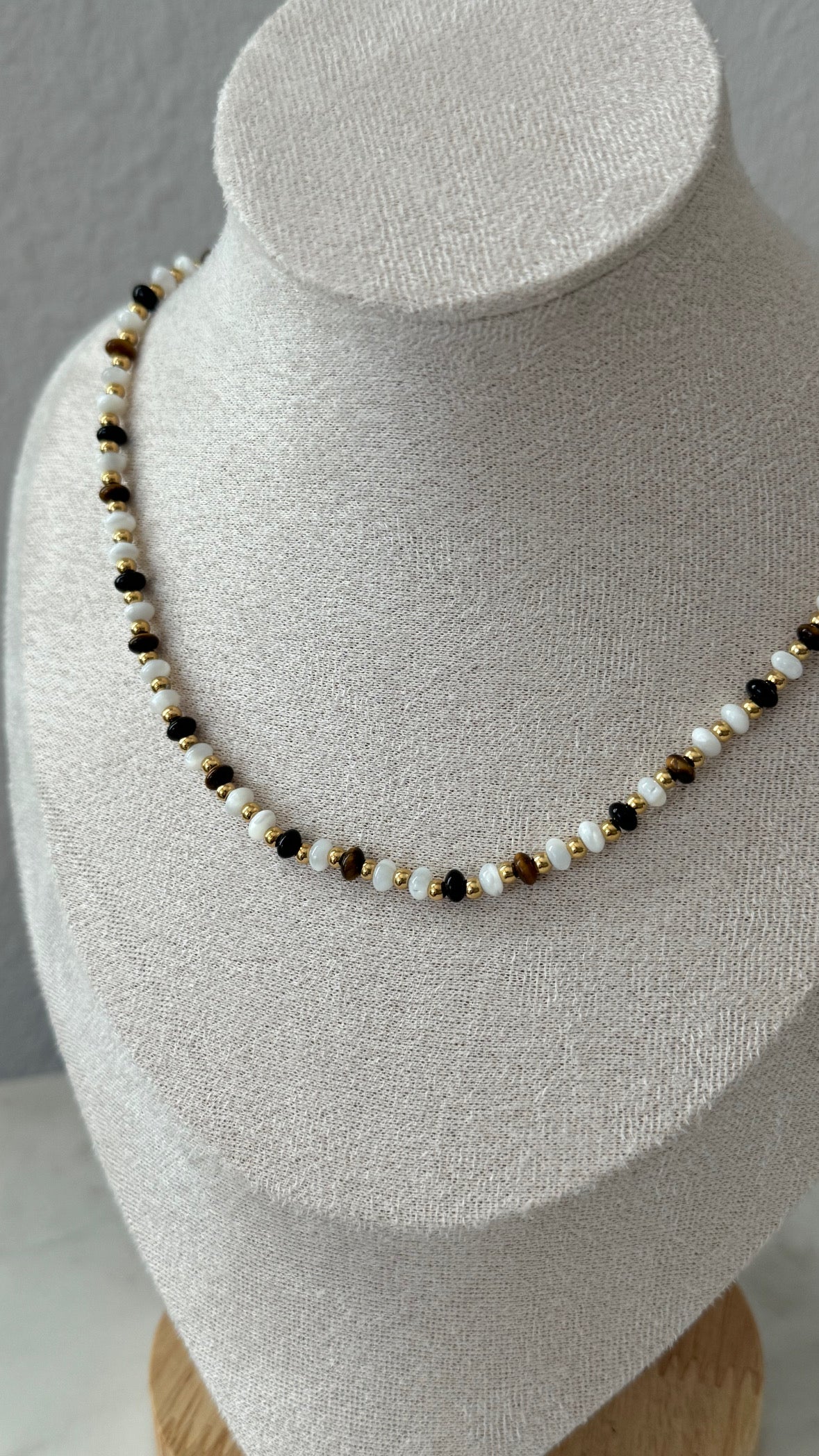 Dark Brown Beaded Necklace