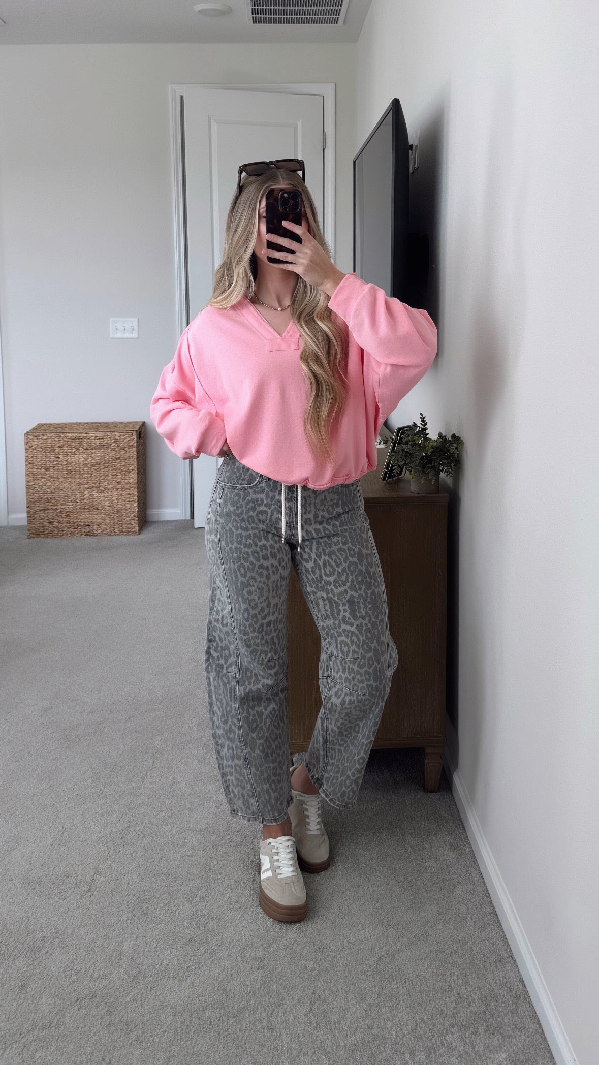 Juliet Cropped Pullover / Light Pink