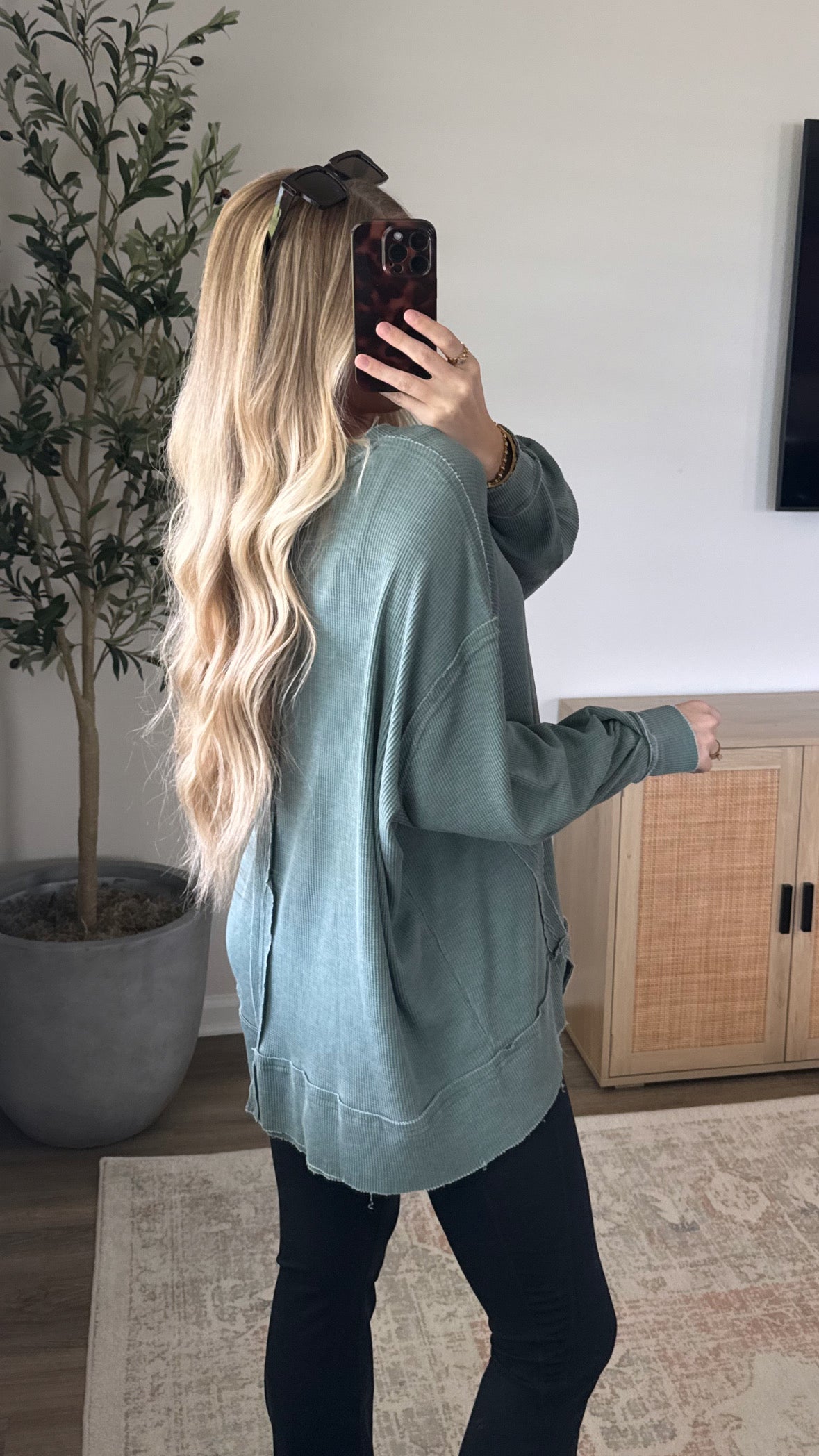 Oversized Long Sleeve / Washed Sage