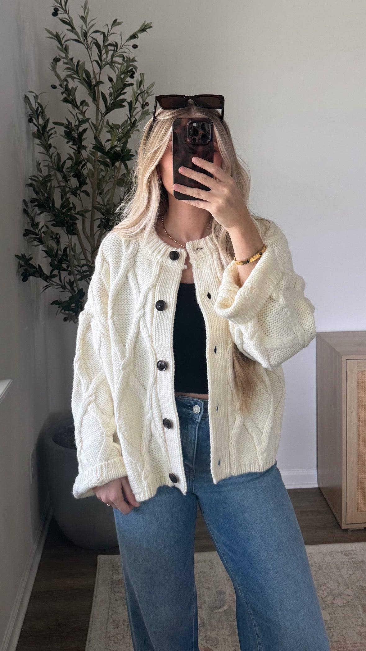Brinlee Cable Knit Cardigan