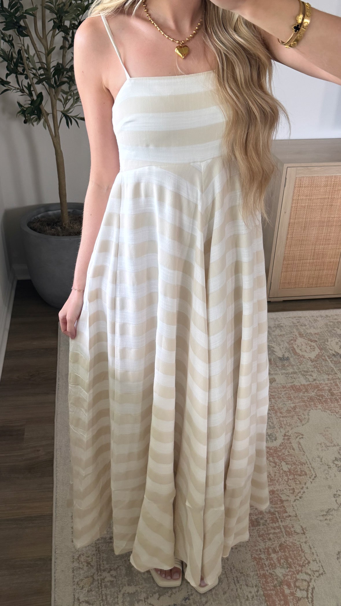 Cora Striped Dress / Natural