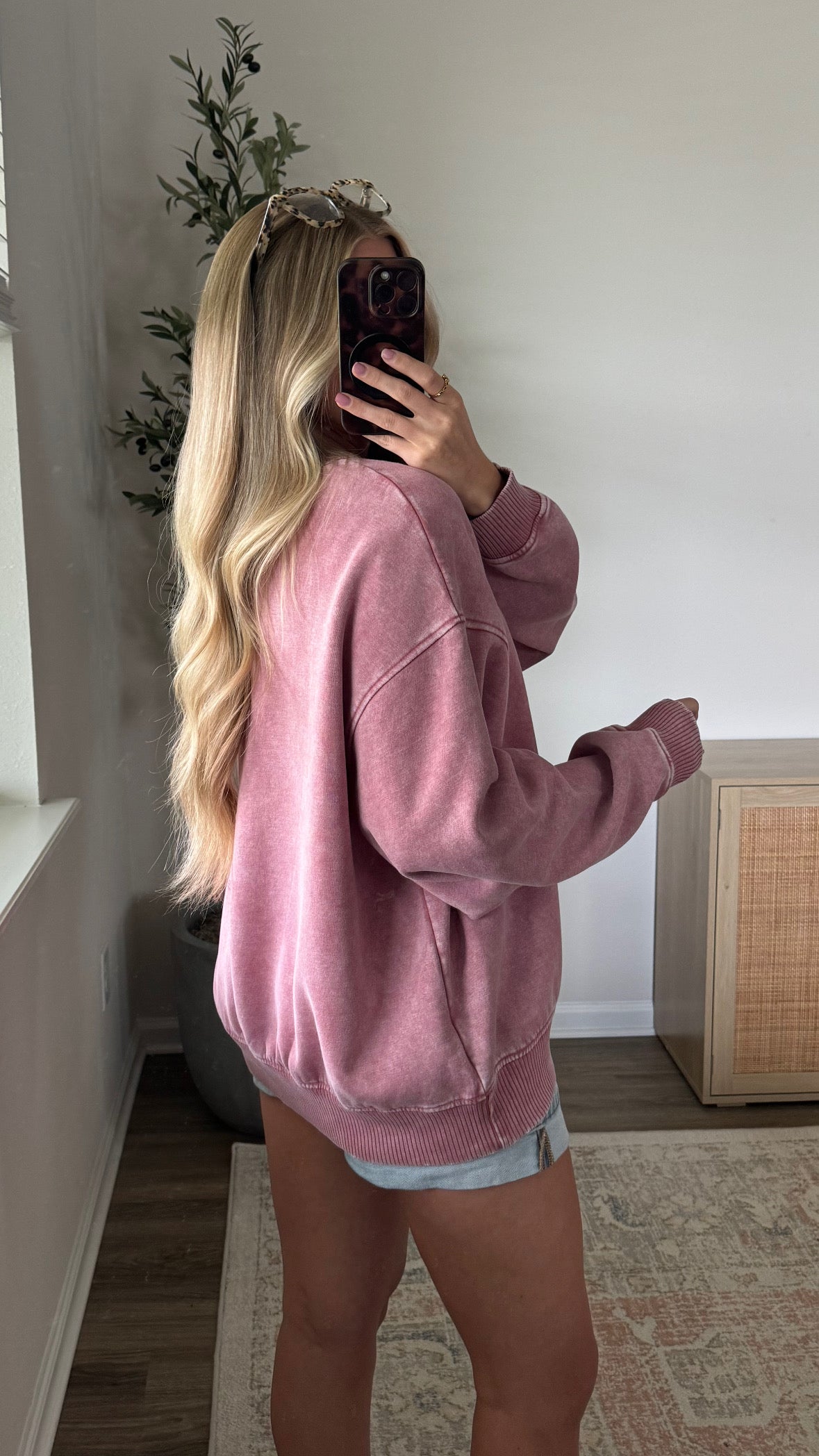Cozy Fleece Pullover / Dusty Rose