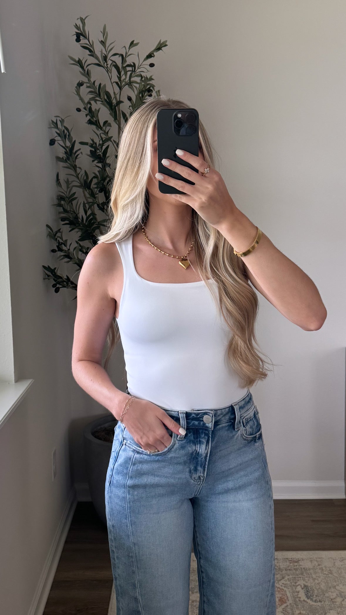 4 Colors / Square Neck Double Lined Tank