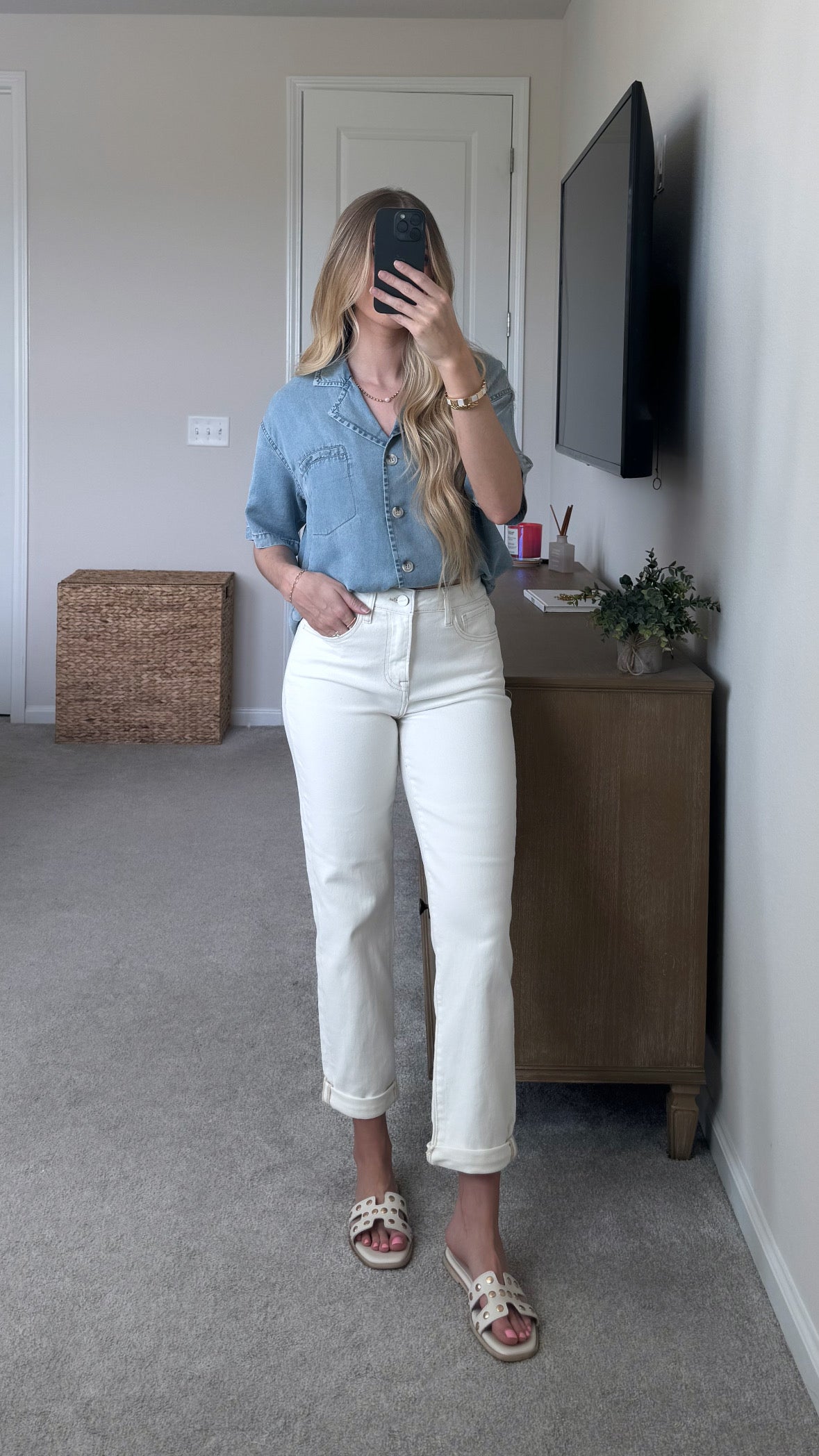 Abigail Comfort Denim / Cream