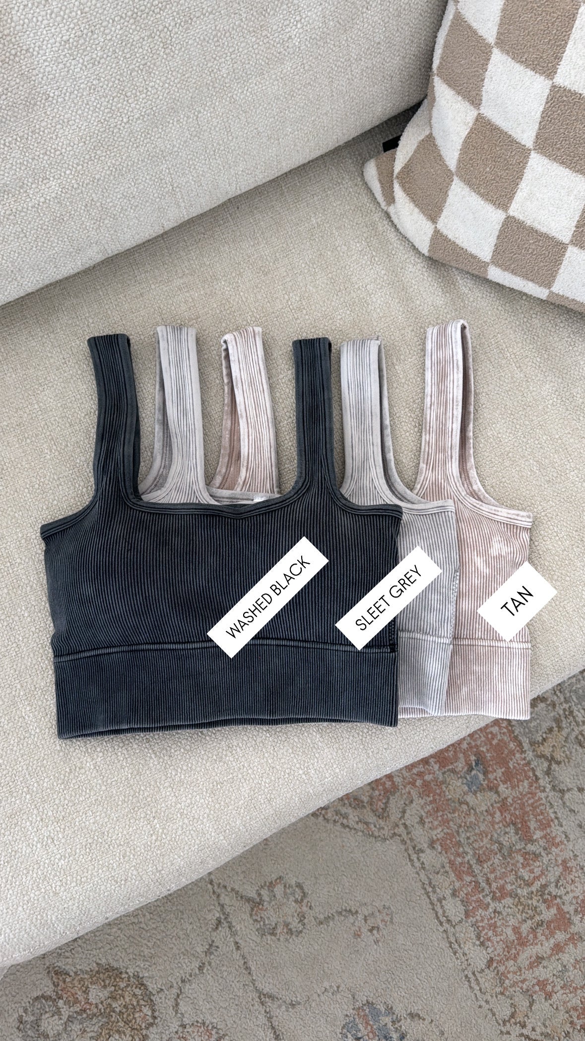 4 Colors / Square Neck Butter Tank