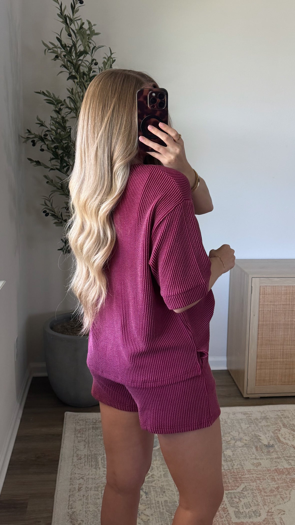 Ribbed Lounge Set / Cabernet