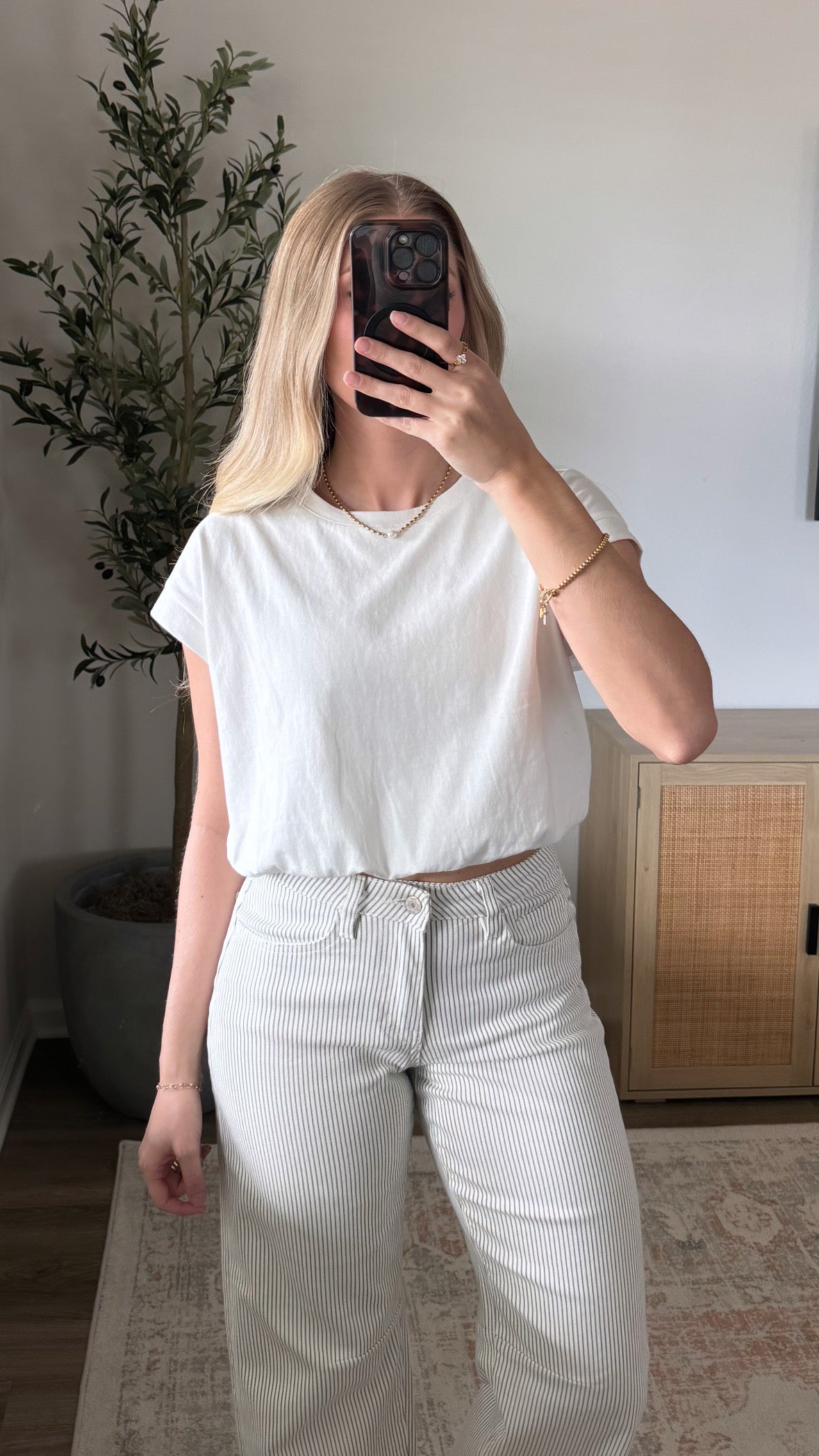 Bubble Hem Tee / White