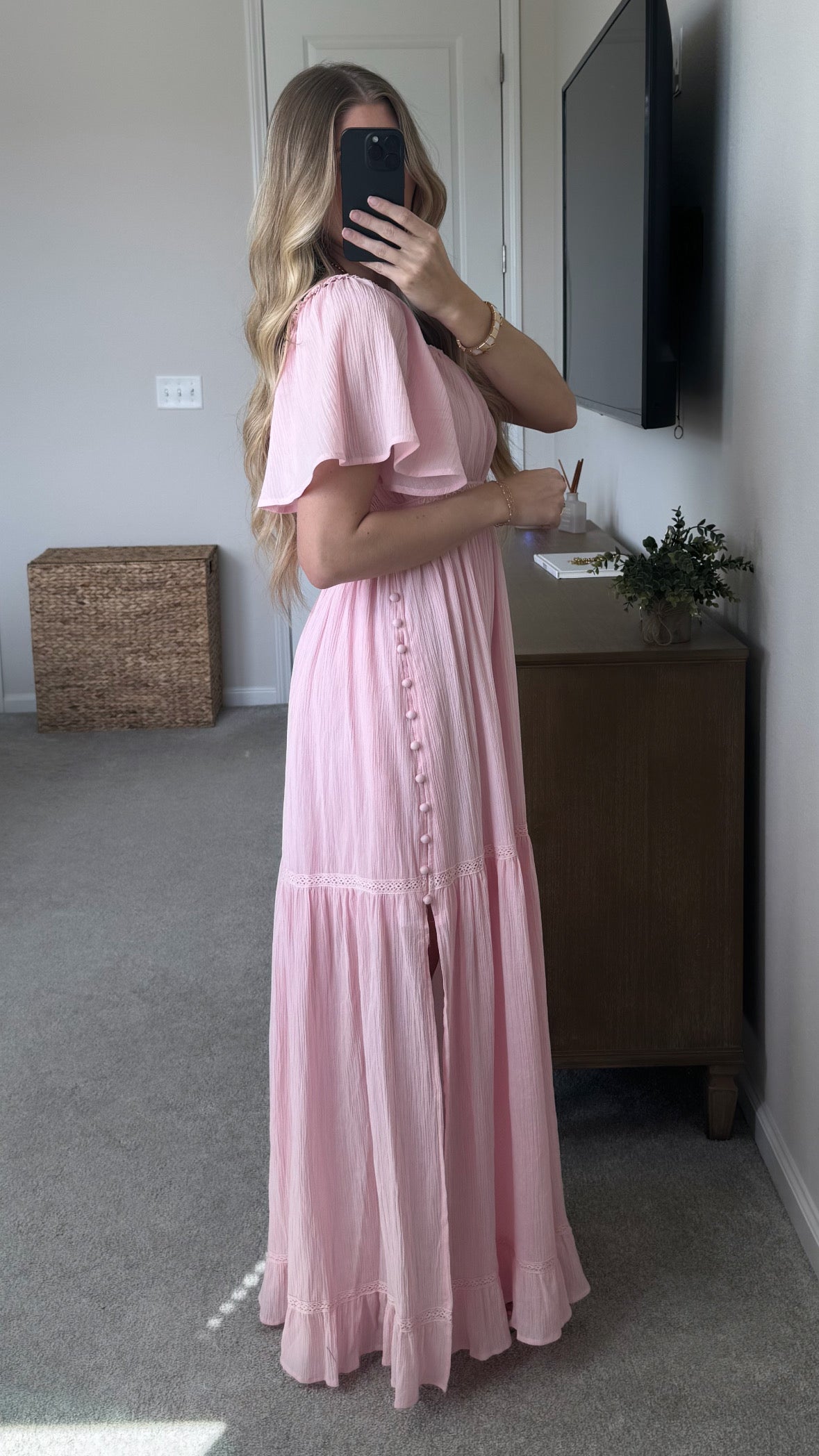 Lacey Maxi Dress / Pink
