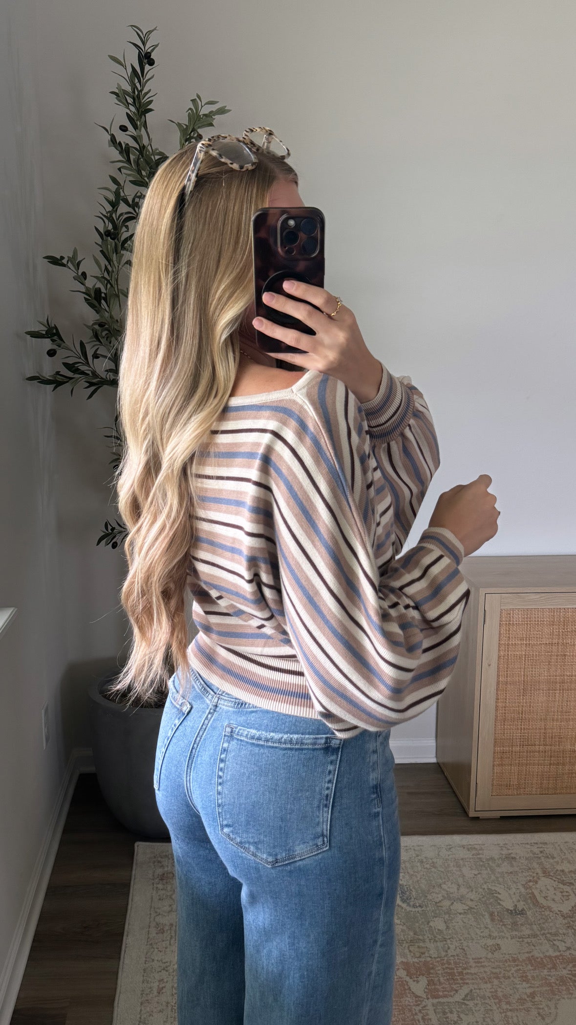 Gianna Boatneck Sweater / Brown Multi