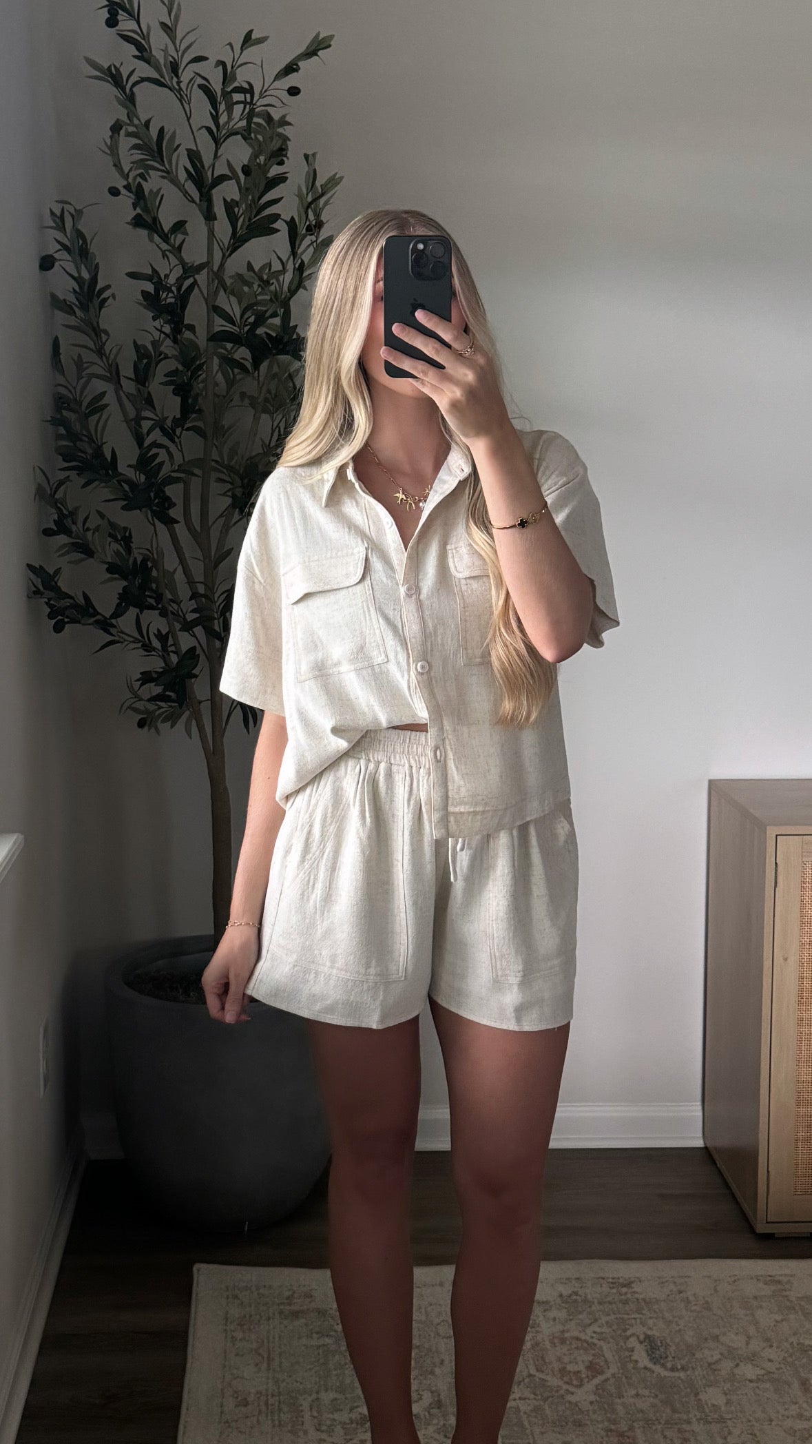 Teddy Shorts Set / Natural
