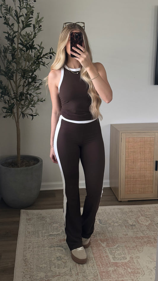 Riley Butter Leggings + Tank Set / Brown