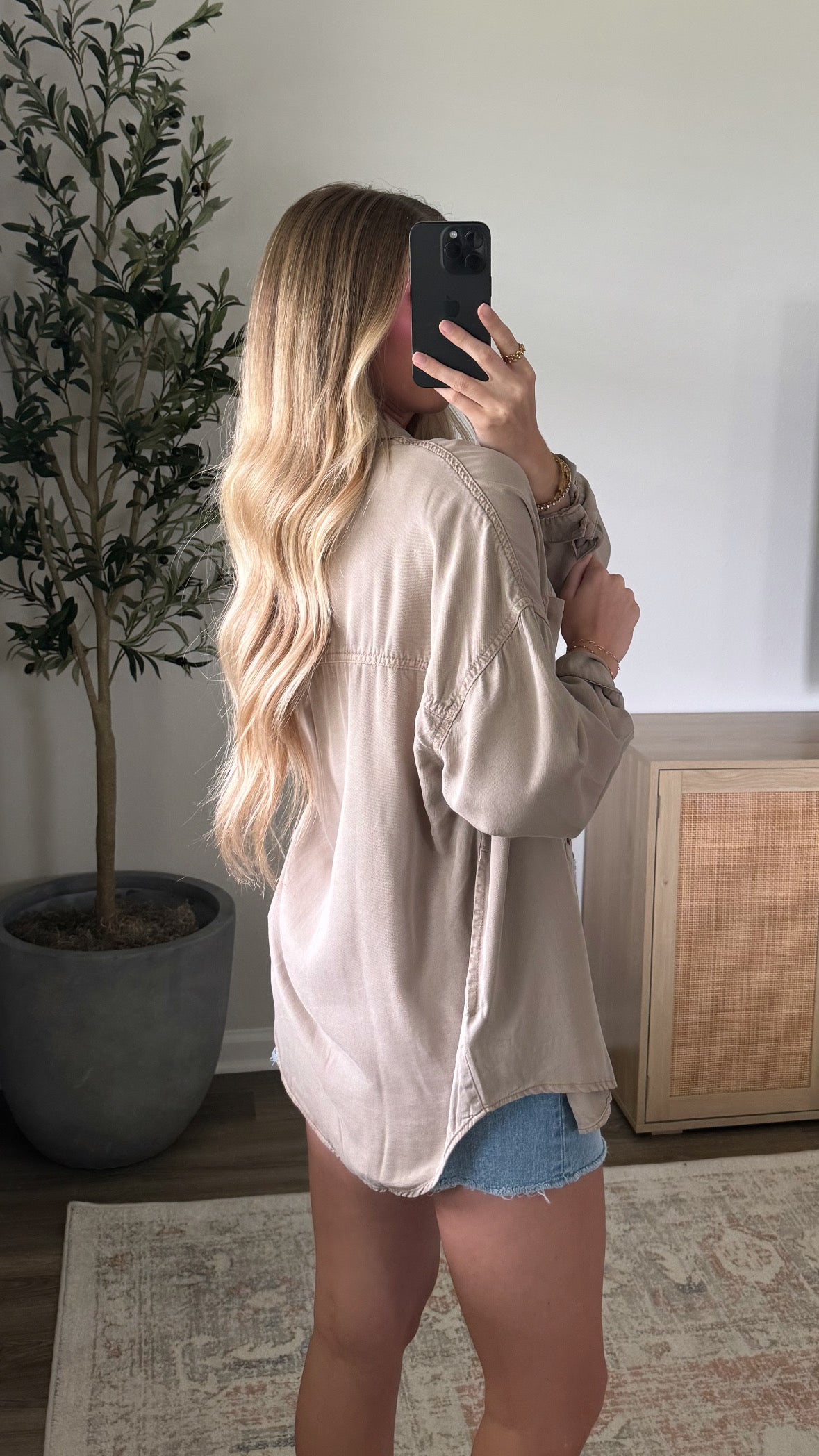 Maci Button Down / Tan