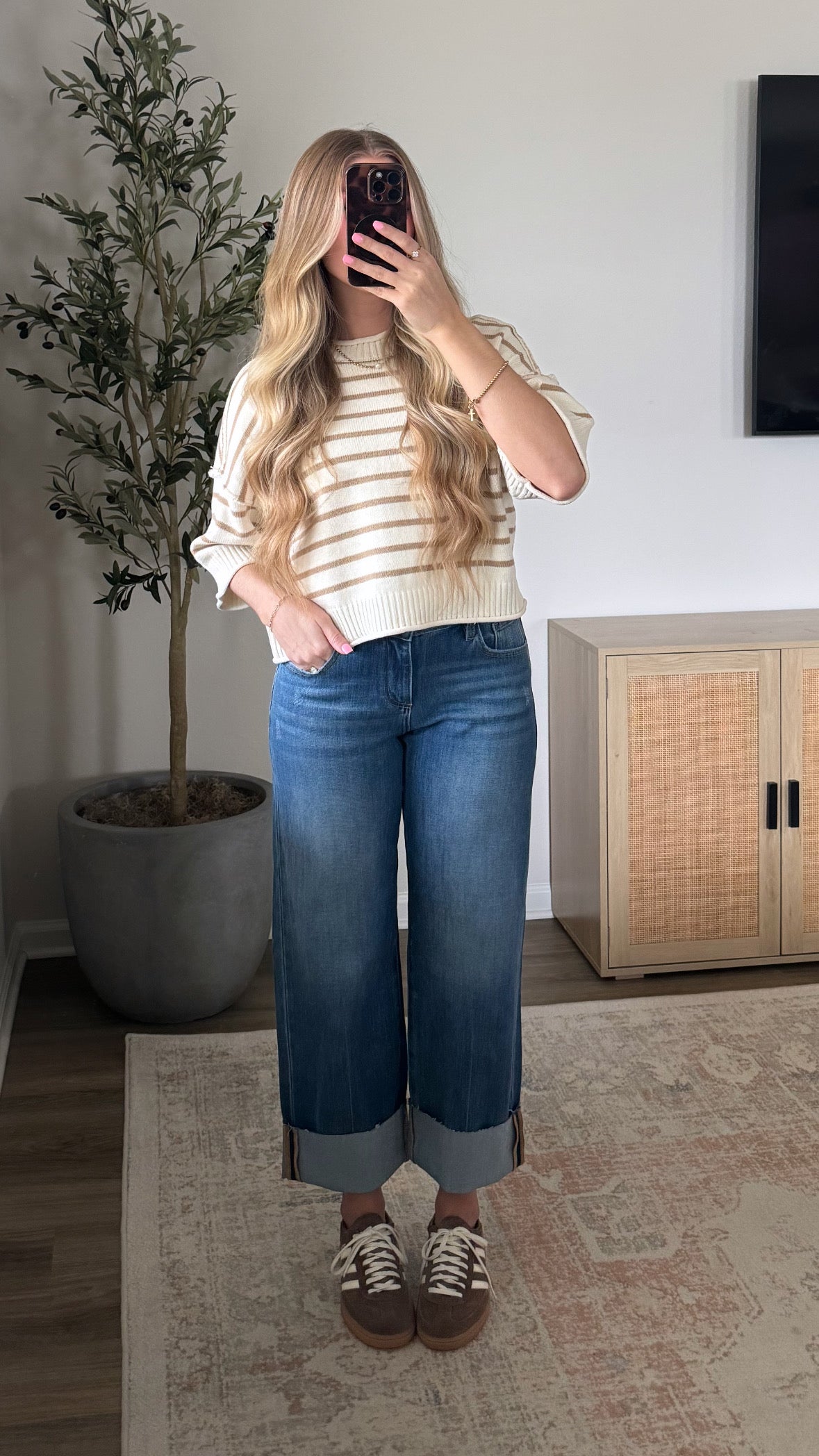 Hazel Cuffed Denim / Medium Wash