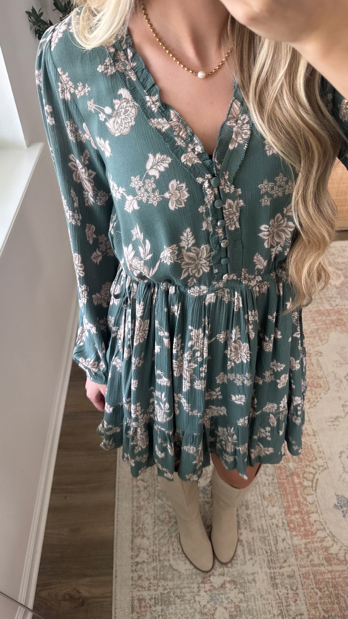 Sierra Floral Dress / Green