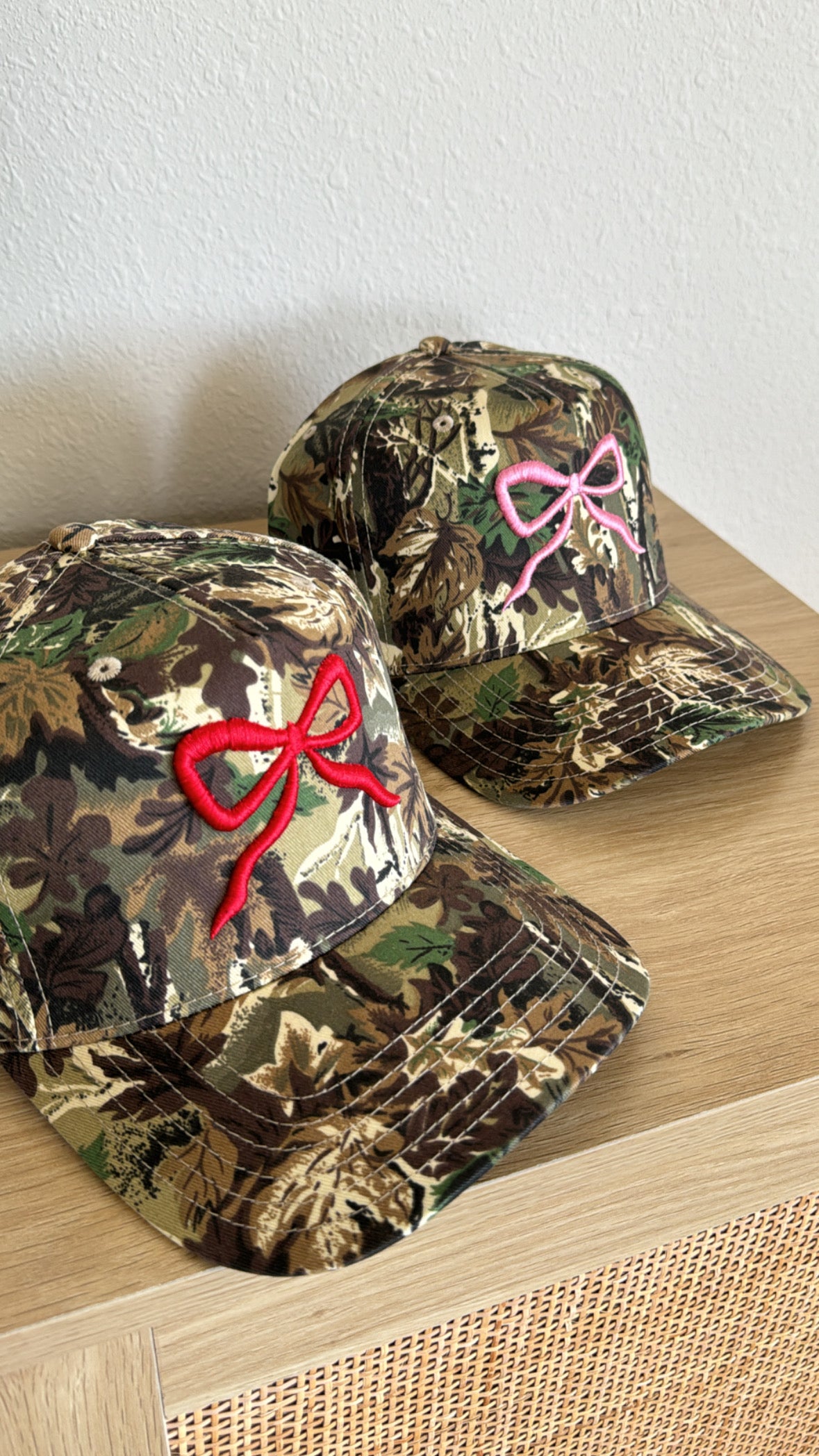 Camo Bow Hat / Red