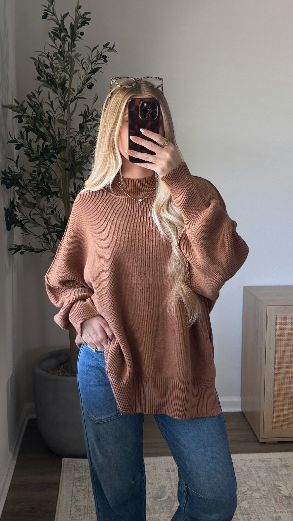 Oversized Essential Knit / Caramel