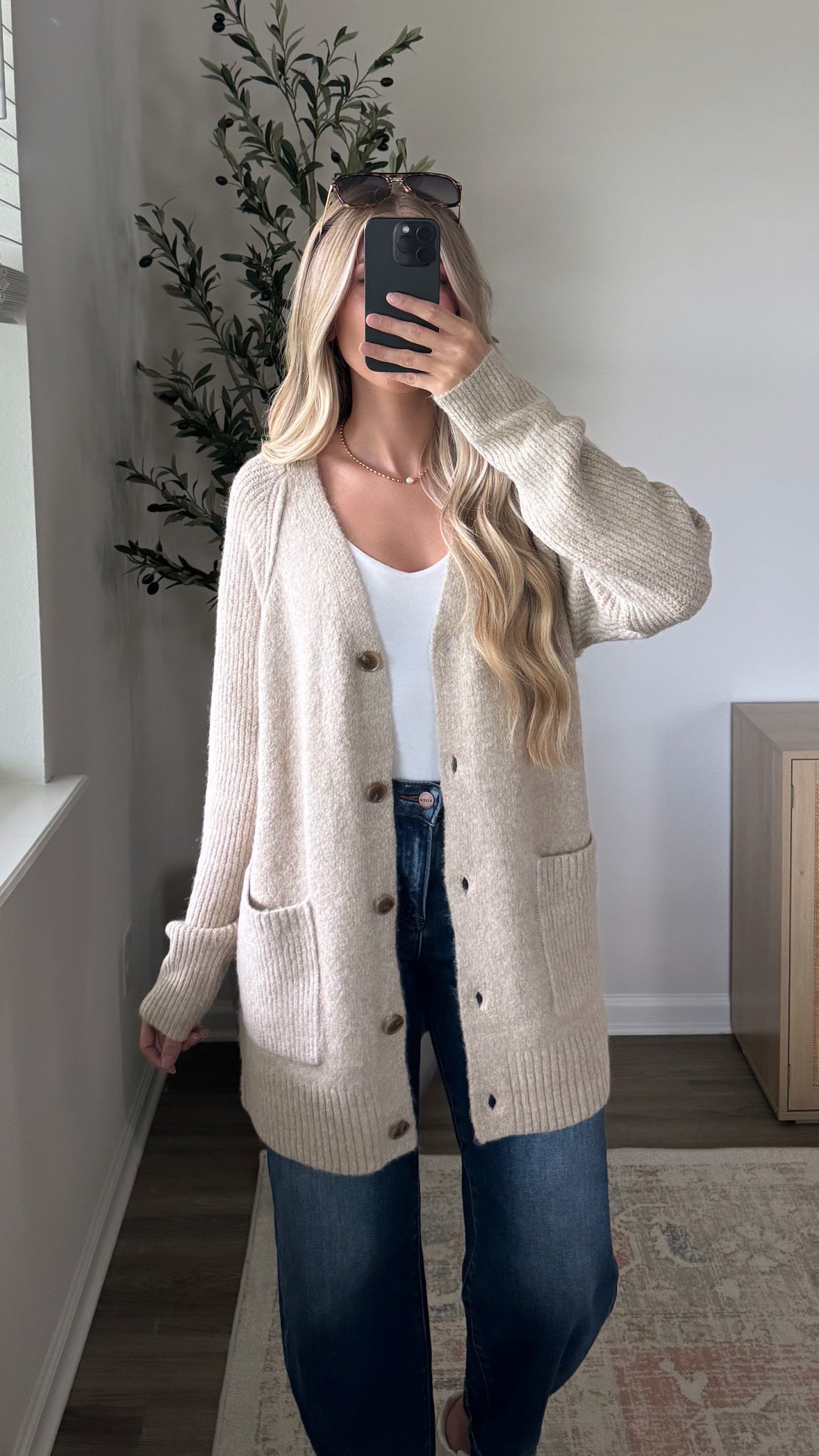 Palmer Knit Cardigan / Taupe