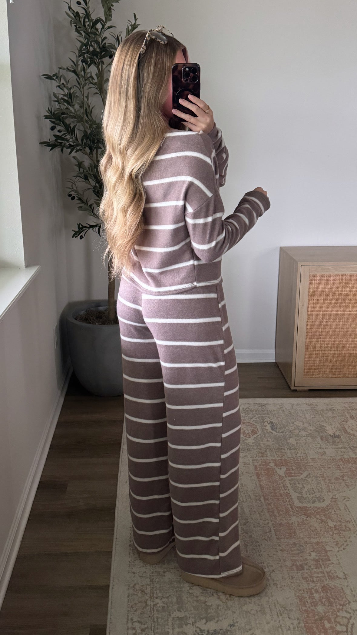Claire Striped Set / Light Mocha