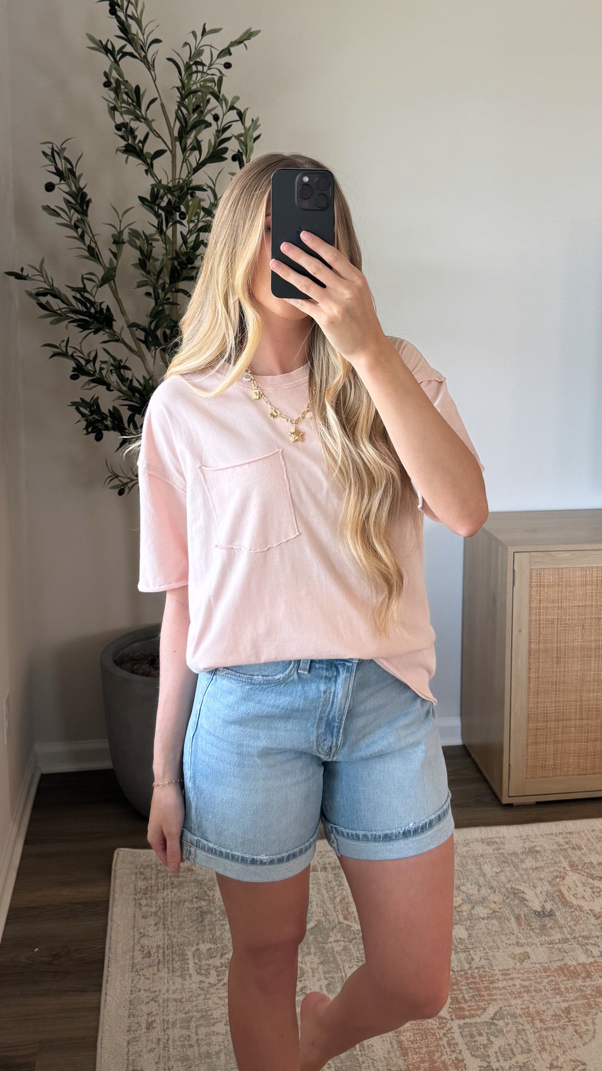 Parker Pocket Tee / Blush