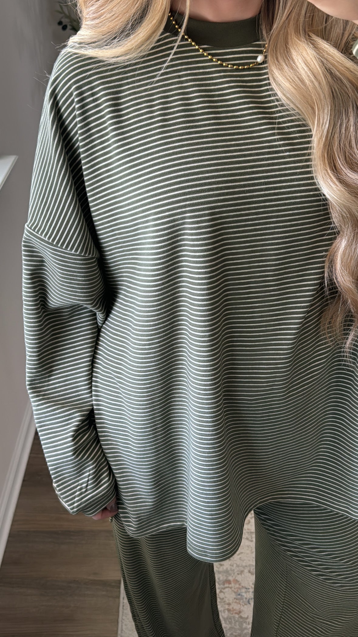 Lizzie Striped Set / Olive