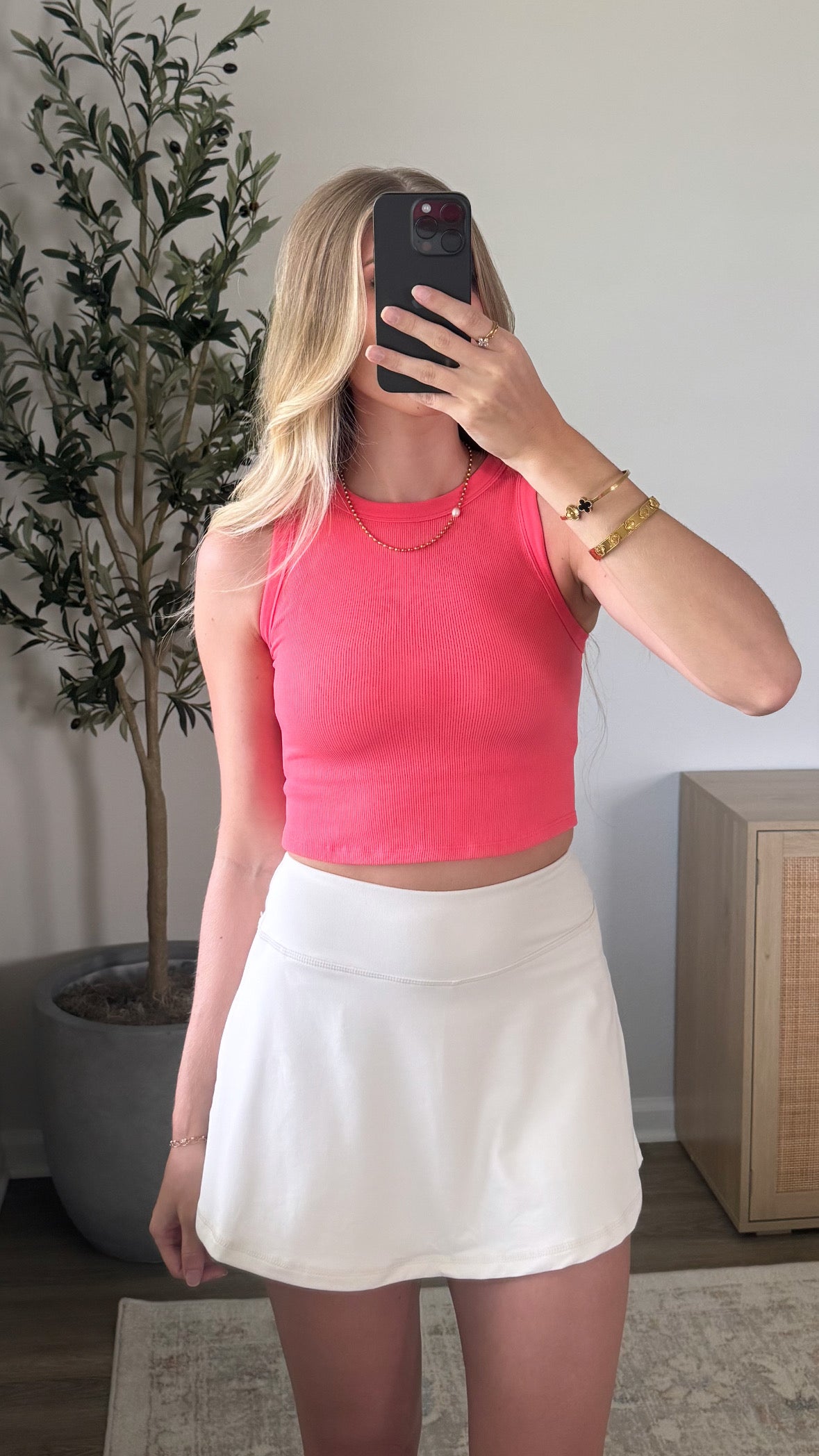 Sculpt High Neck Tank / Watermelon